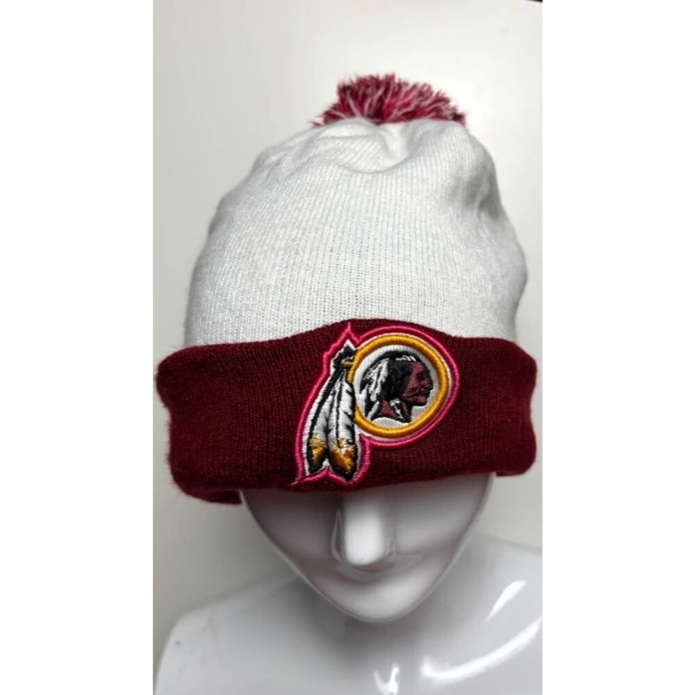 Men's Washington Redskins Breast Cancer cap hat beanie pom L/XL NFL Football
